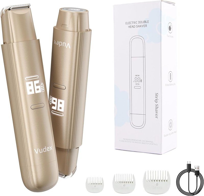 Skiennix Bikini Trimmer - Painless Electric Razor for Women | Waterproof, USB Rechargeable, Gold Finish