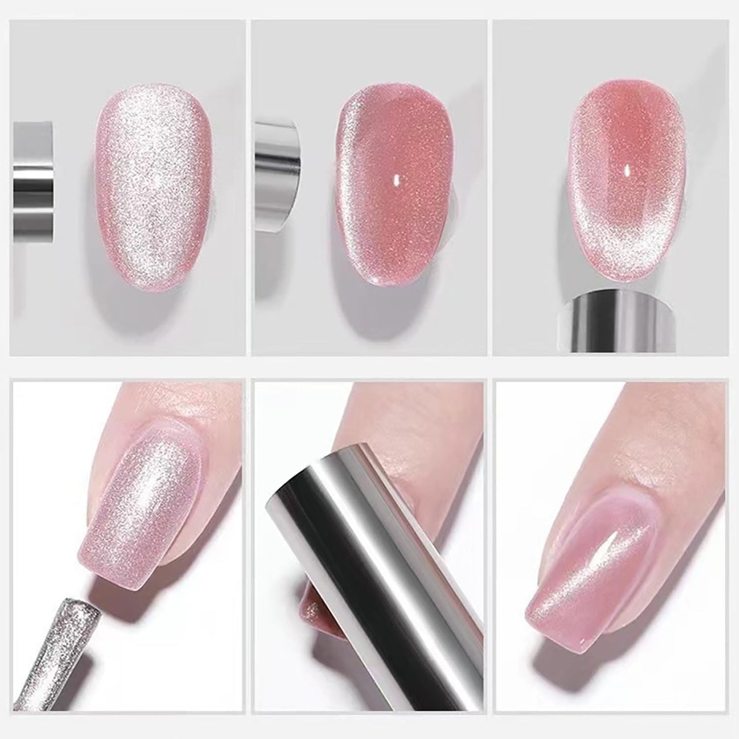 WOKOTO 5Pcs Nail Magnet For Cat Eye Nails Designs Magnet Pens Big Cylinder Magnet Stick And 4 In 1 Magnet Blocks Nail Art Tools For Nail Art Cat Eye Magnet For Nails Cat Eye Magnets For Women Nails