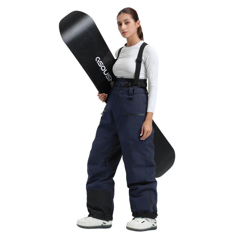 GSOU SNOW Womens Baggy Snowboard Pants Ski Bibs Snow Loose Overalls Waterproof Windproof Insulated Warm