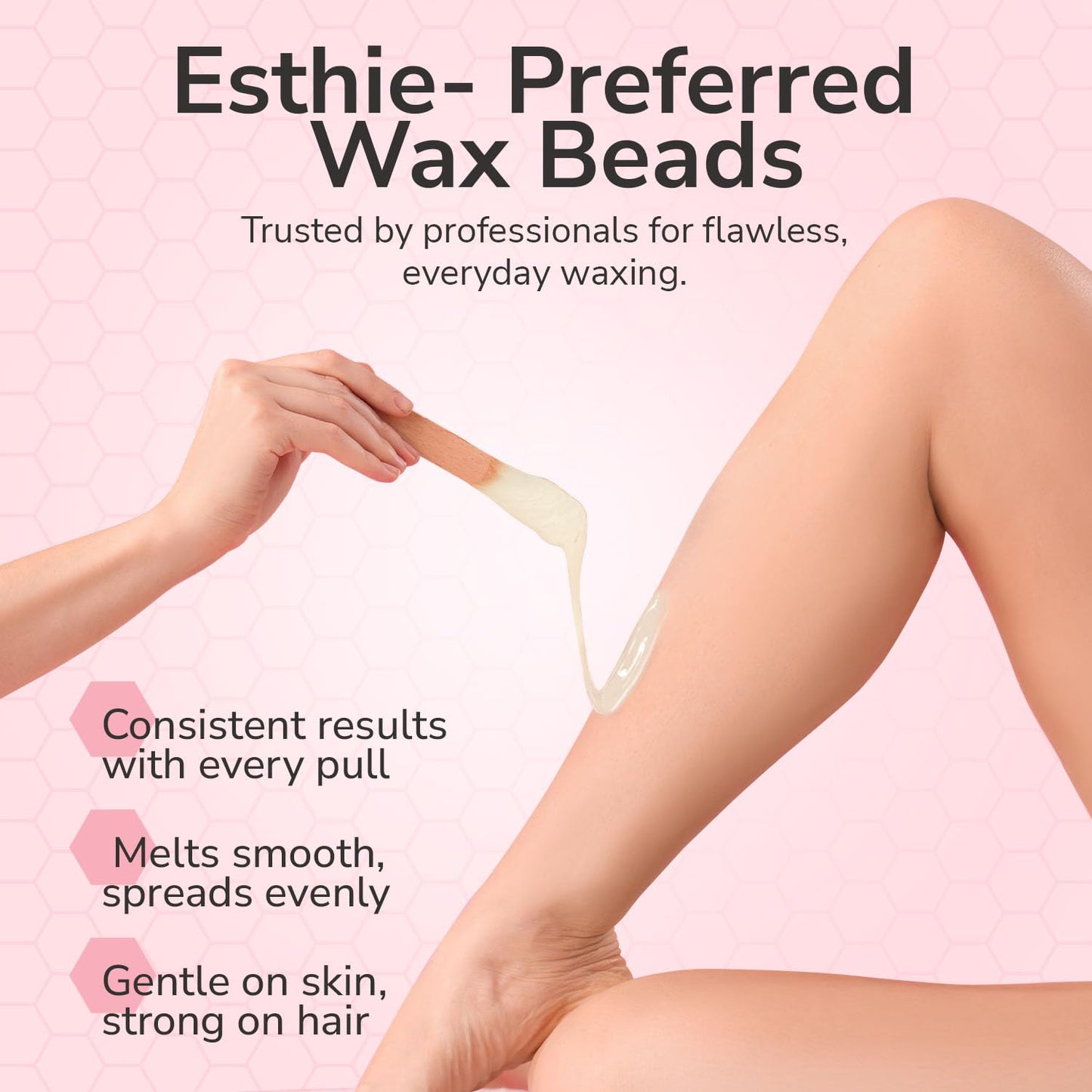 WAXXED Cream Hard Wax Beads 2.2LB - Professional Hair Removal Wax for Sensitive Skin - Smooth Application & Clean Removal