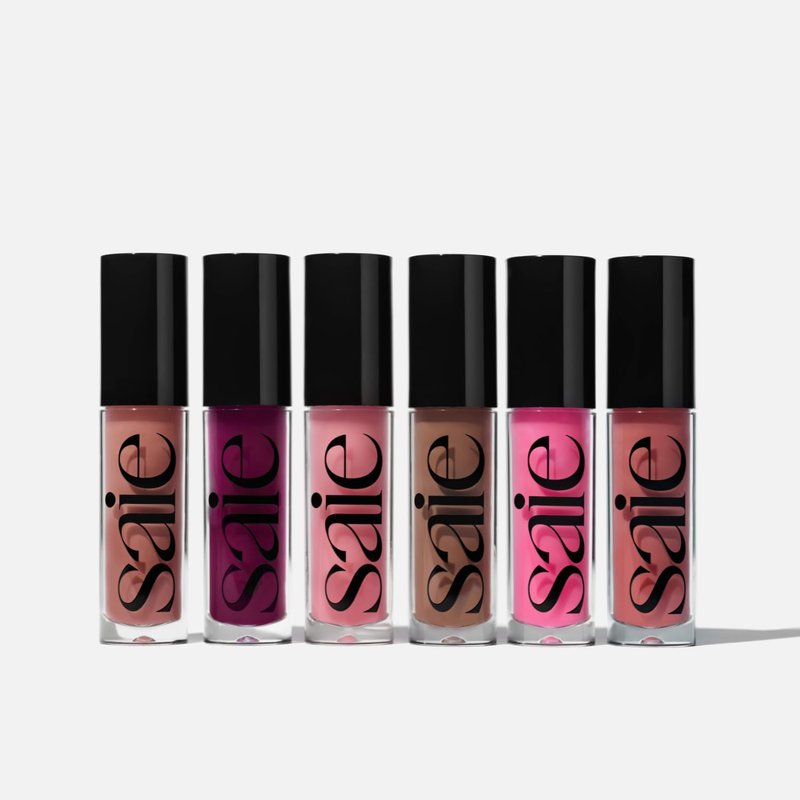 Saie Glossybounce - Hydrating Lip Gloss and Tinted Lip Oil Hybrid with Hyaluronic Acid & Jojoba Oil for Non-Sticky, Ultra-Shiny, Plump & Soft Lips - Everyday Makeup Essential - Push (.17 oz)