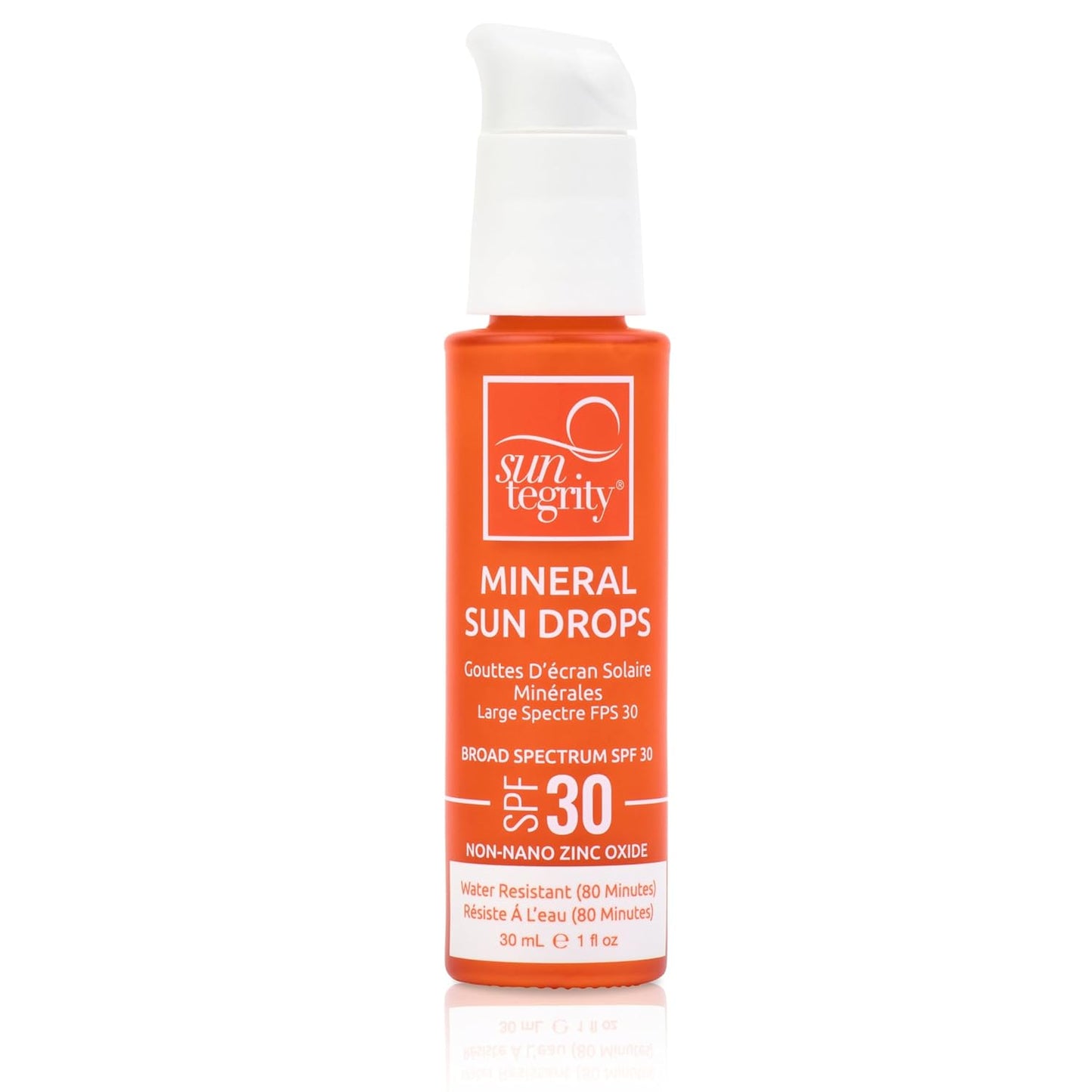 Suntegrity Mineral Sun Drops SPF 30 - Broad Spectrum Zinc Oxide Sunscreen for Face | Vegan, Reef-Safe, Non-Greasy Formula