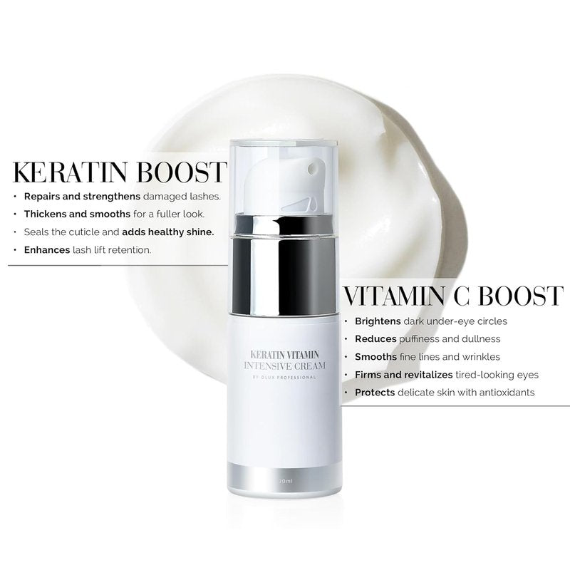 DLUX PROFESSIONAL Eyelash & Eyebrow Growth Serum - Organic Keratin Booster for Lash Lift & Brow Lamination