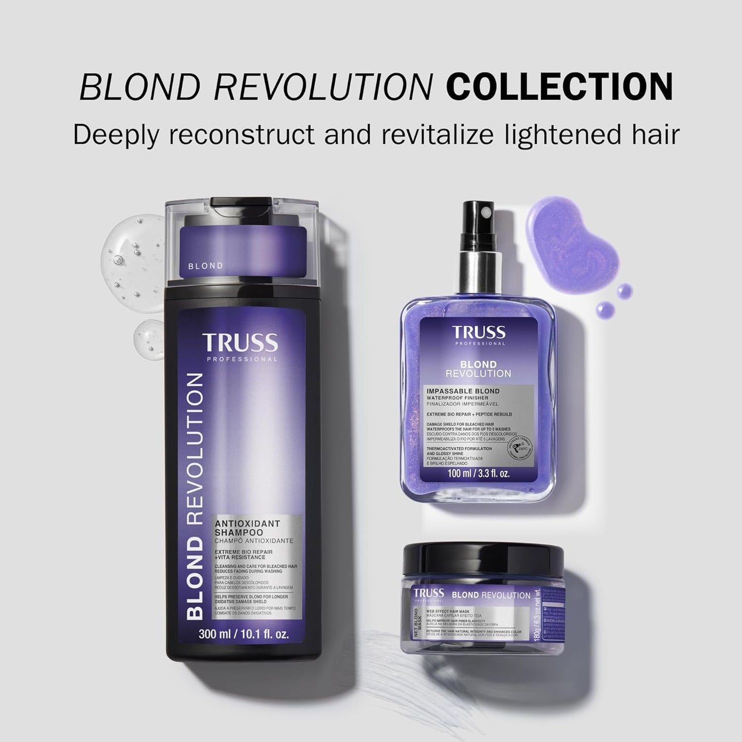 TRUSS Blond Revolution Impassable Heat Protectant Spray - Frizz Control Waterproof Spray Designed to Shield Hair, Combat Frizz & Deliver Intense Shine - Ensures Long-Lasting Protection (3.3 fl oz)