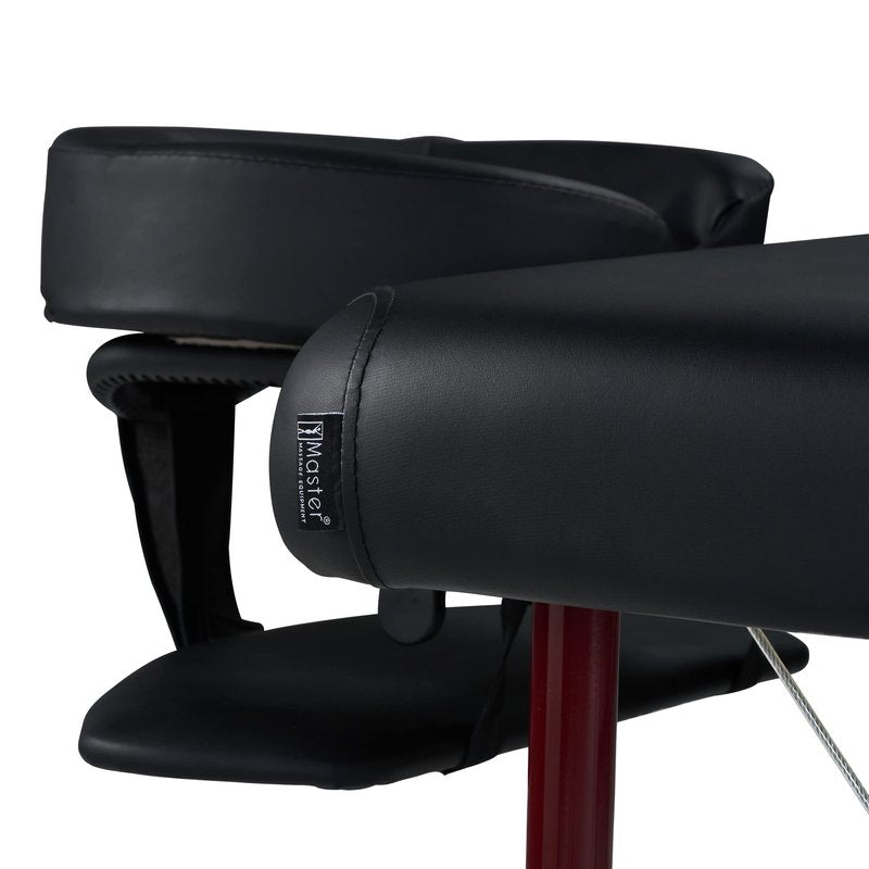 Master Massage Zephyr Lightweight Portable Massage Table Package – Professional Folding Spa Bed, Tattoo Table with Carrying Case (Black, Maroon)