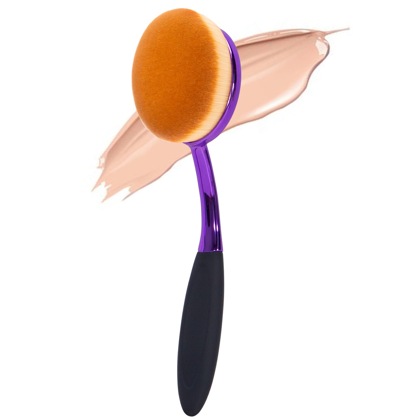 Yoseng Oval Foundation Brush Large Toothbrush makeup brushes Fast Flawless Application Liquid Cream Powder Foundation-Purple (Medium-Purple)