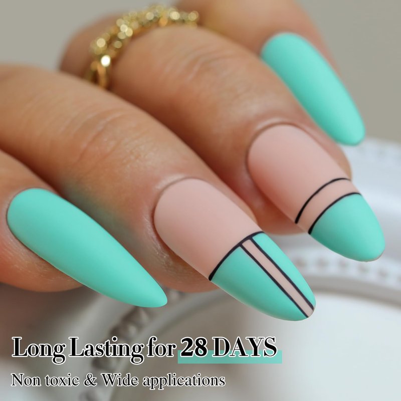 Double Rhythm Gel Nail Polish - Pure Sheer Soak Off Formula for DIY Manicure | Sea Blue 15ML