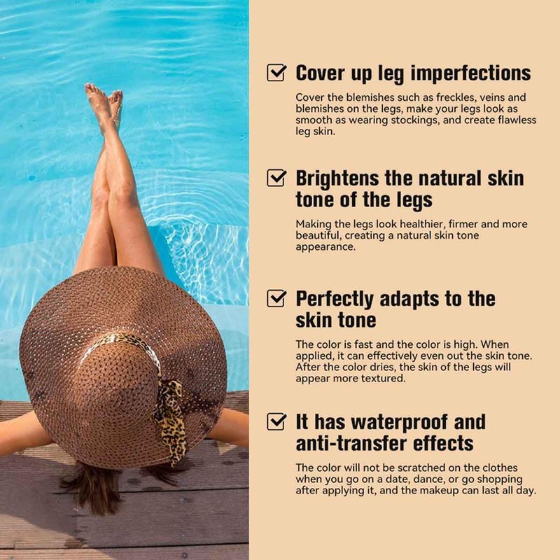 Body Coverage Perfector, Waterproof Sweatproof Body Makeup with Brush, Long Lasting Body Foundation for All Skin Tones (Medium)