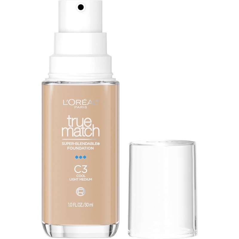 L'Oreal Paris True Match Liquid Foundation - Medium Coverage, Light Medium C3 | 1 Fl Oz