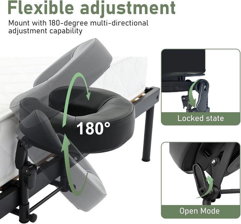 Adjustable Massage Headrest for Bed - Portable Face Cradle Pillow | Ideal for Post-Surgery Comfort
