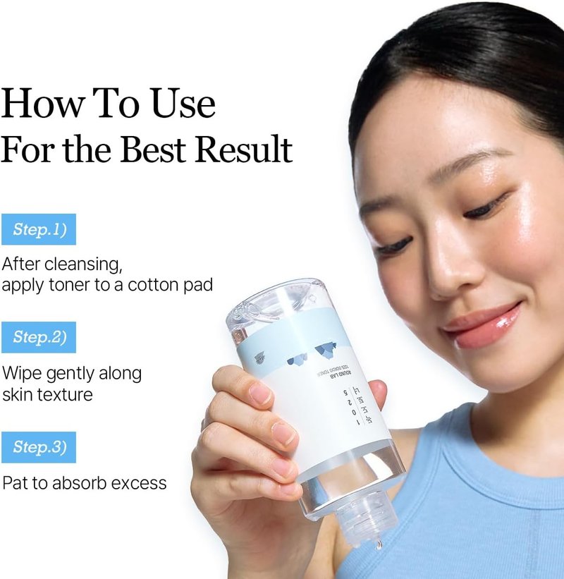 ROUND LAB Dokdo Toner - Oil Control & Gentle Exfoliation | 6.76 Fl Oz, Deep Sea Water for Moisturization
