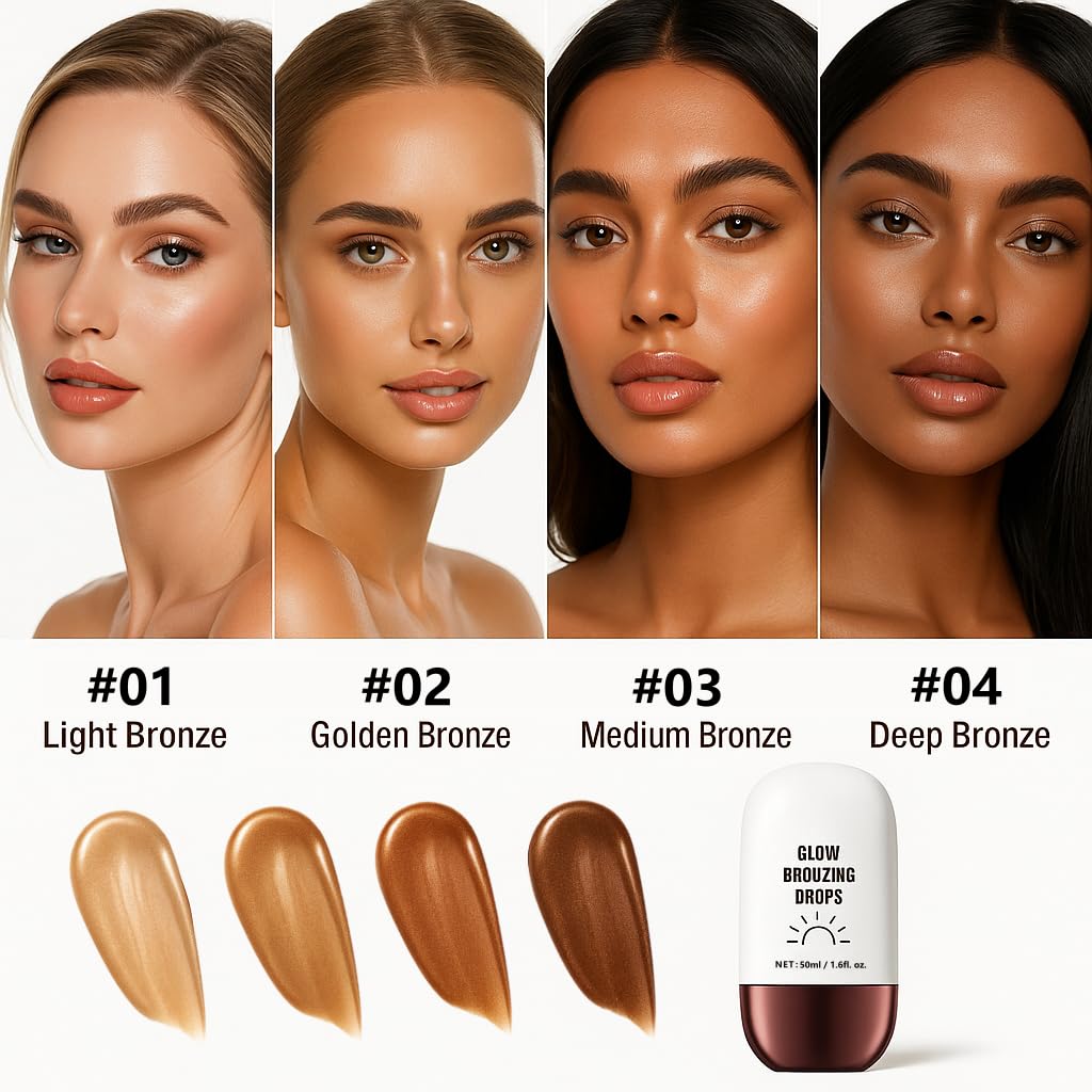 True Match Lumi Glotion - Natural Glow Enhancer & Illuminator | Bronzing Drops for Sun-Kissed Skin, 903 Medium (Champagne Shimmer)
