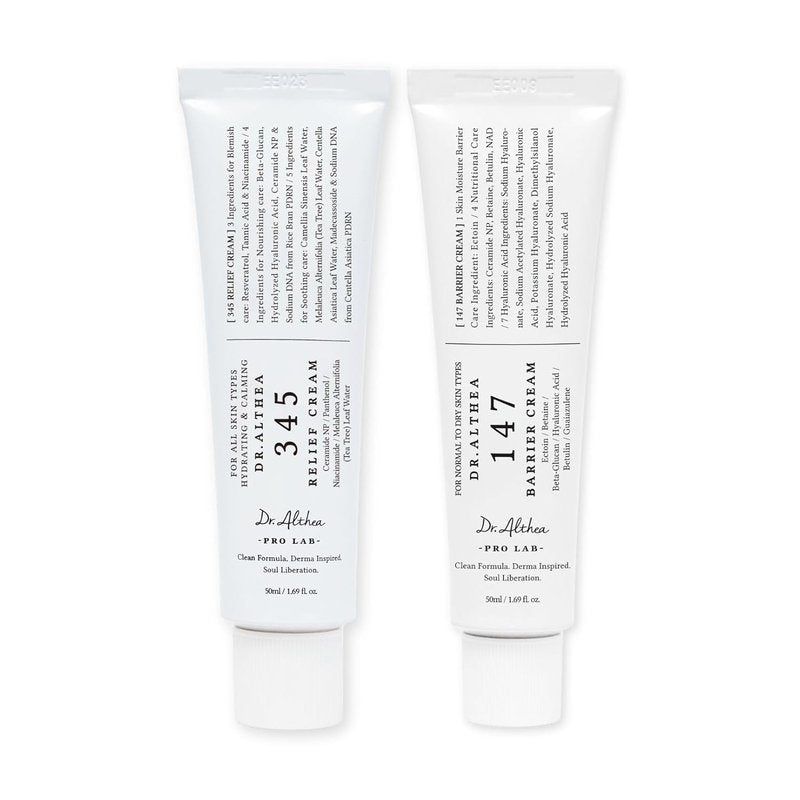 Dr.Althea Dual Cream Set | 345 & 147 Cream | Daily Soothing Recovery & Skin Barrier Care for All Skin Types | Korean Vegan Skin Care Set