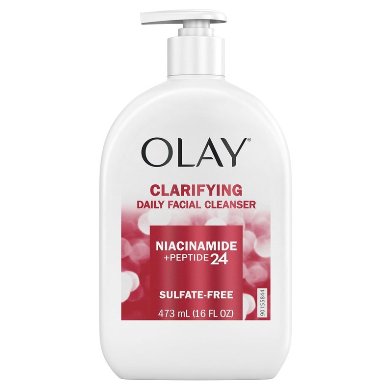 Olay Daily Facial Cleanser | Niacinamide & Peptides for Refined Pores - Sulfate-Free, 16 Oz