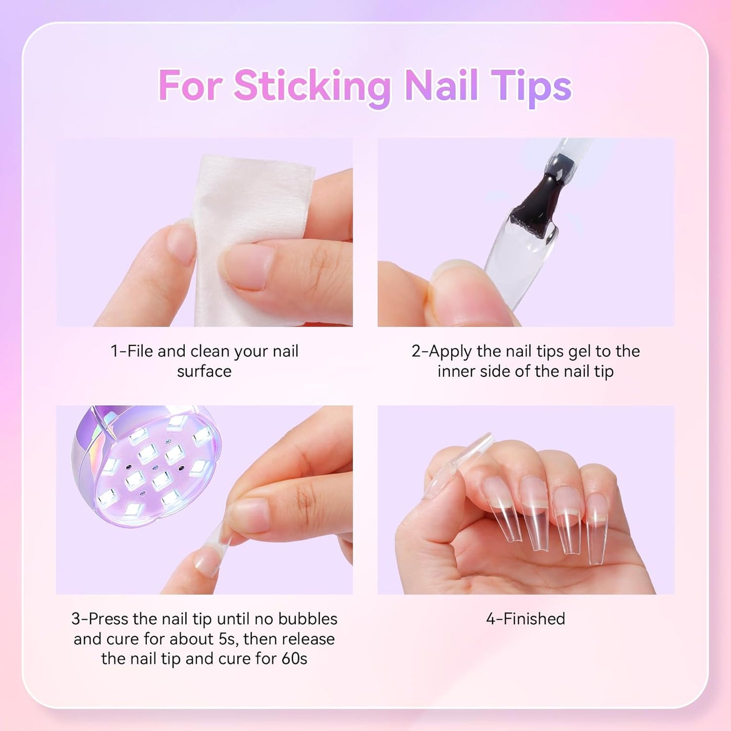 UV LED Nail Lamp - Cordless Gooseneck Light for Gel Nails | Fast Curing with Auto Sensor (Glazed Purple)