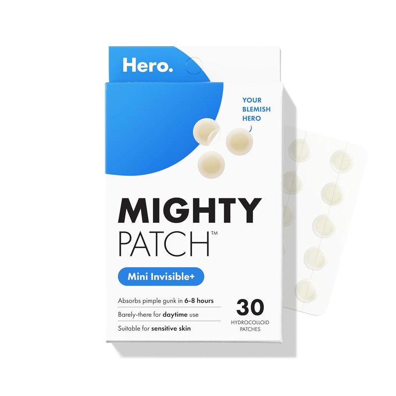 Mighty Patch Mini Invisible+ Acne Pimple Patches - X-Small Hydrocolloid for Daytime Use | 30 Count, 10mm