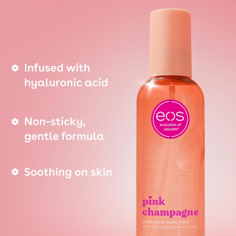 eos Pink Champagne Scent Layering Bundle - Body Wash, Body Mist, Body Lotion