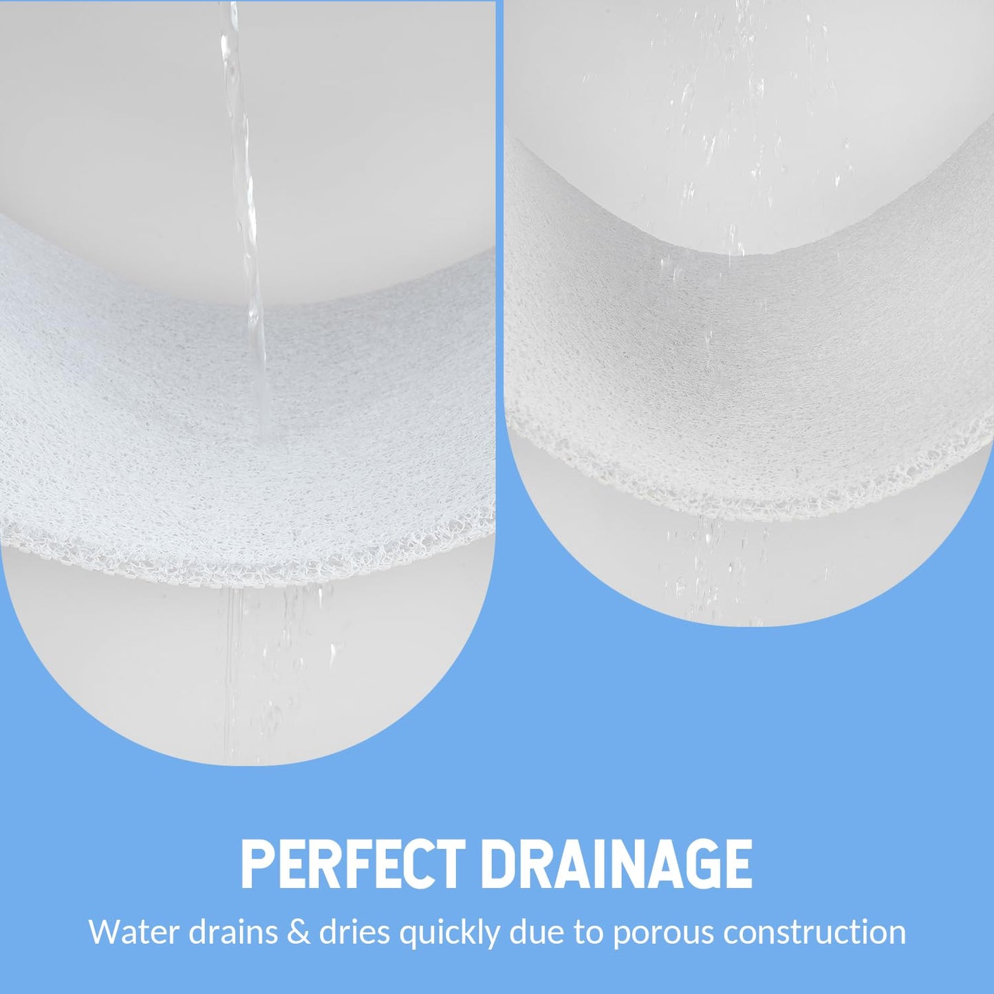 Hargiis Non-Slip Bathtub Mat, 2 Pack Anti Slip Shower Mat, Fast Drying Bathtub Mats, Foot Scrubber Mat, Anti Slip Mat for Tub, Floor, Bathroom, Kitchen, Home, Hotel (White 24"×16"+24"×16")