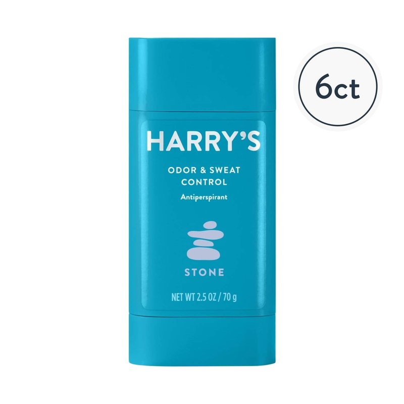 Harry's Deodorant & Antiperspirant - Odor & Sweat Control Antiperspirant for Men - Stone (6 Count)
