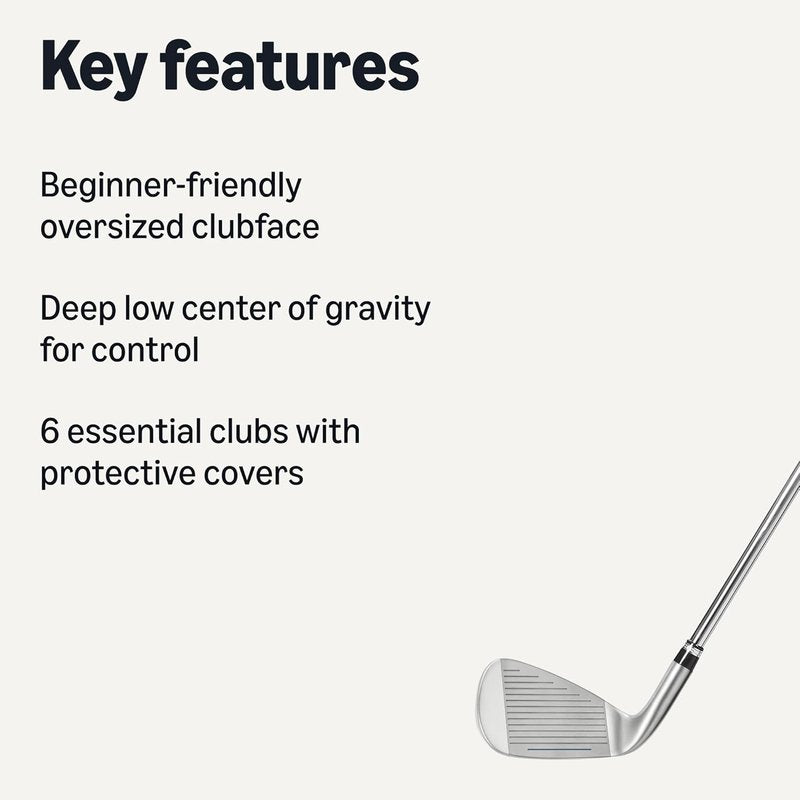 Golf Club Set - 6-Piece with Stand Bag | Oversized Clubface & Low Center of Gravity