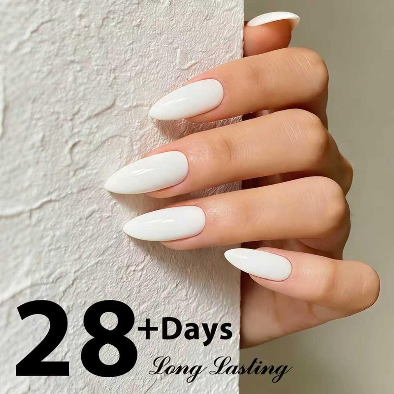 GELAMBER White Gel Nail Polish - Solid White Nail Polish Gel - 15ml UV Gel Polish Soak Off - 1pc Large Bottle for Salon DIY Manicure Nail Art