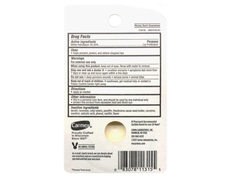 Carmex Classic Lip Balm Medicated 0.25 oz (Packs of 12)
