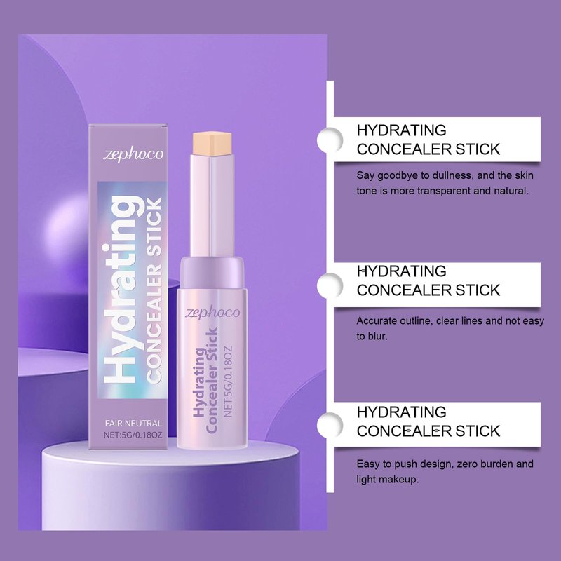Hydrating Concealer Stick in Fair Neutral, Smooth and Long-Lasting Coverage, Enriched with Nourishing Ingredients, 0.18 oz
