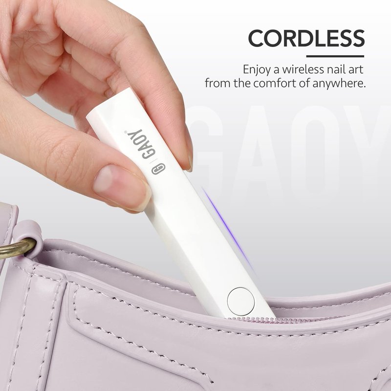 Handheld UV Light for Gel Nails - Portable Cordless Mini Nail Lamp | Fast Curing & Rechargeable