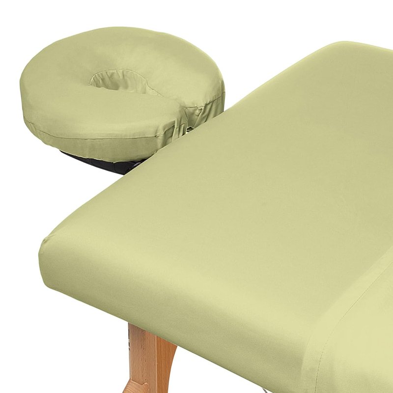 Microfiber Massage Table Sheet Set - Premium Facial Bed Cover with Flat & Fitted Sheets | Sage Green