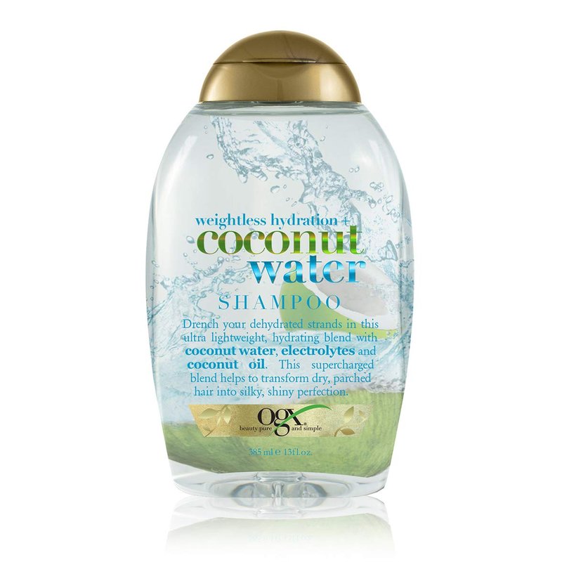 OGX Weightless Hydration + Coconut Water Shampoo, 13 Ounce Bottle, , Lightweight Hydrating Formula Sulfate-Free Surfactants