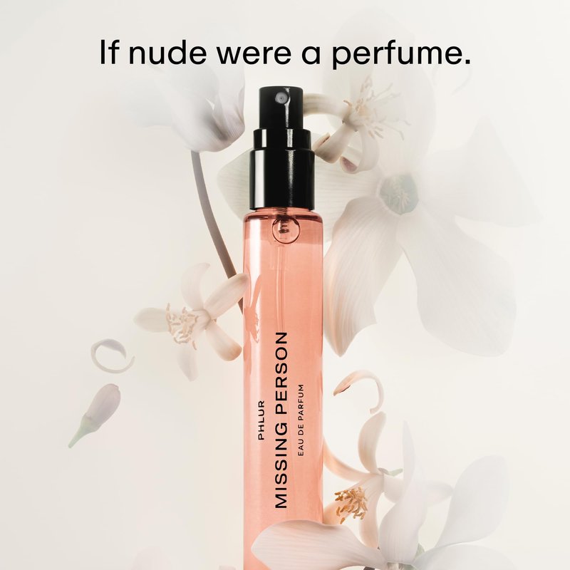 PHLUR Missing Person Perfume for Women & Men, 9.5 mL – Soft Musk and Jasmine Eau de Parfum with Bergamot, Neroli Blossom & Sandalwood