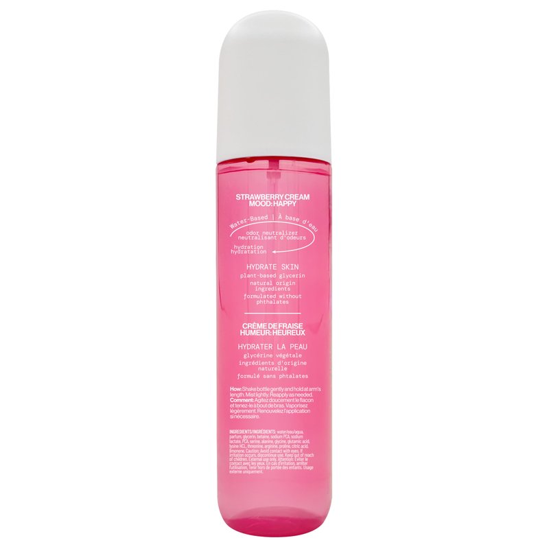 Pacifica Strawberry Cream Fruity Body Mist for Women – Sweet Strawberry Vanilla Cream Fragrance Spray, Hydrating, Odor Neutralizing, Vegan & Cruelty-Free, Phthalate-Free, 5 oz