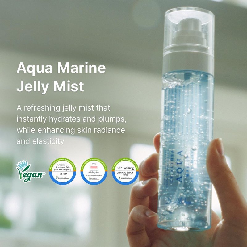 Dr.Althea Aqua Marine Jelly Mist - Lightweight Ultra-Fine Facial Spray | Hydrating Serum with PDRN & Triple Hyaluronic Acid | Vegan Korean Skincare, 3.38 fl. oz.