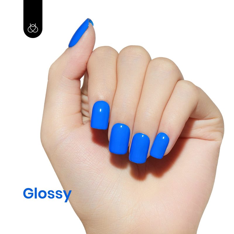 Beetles Blue Gel Nail Polish, 15ML Electric Punk Bright Blue Gel Polish, Soak Off Uv LED Summer Nails Art DIY Manicure for Women