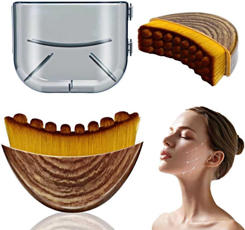 Lymphatic Contour Face Brush - Sculpting Tool for Anti-Puffiness & Skin Glow | Promotes Detox & Serum Absorption