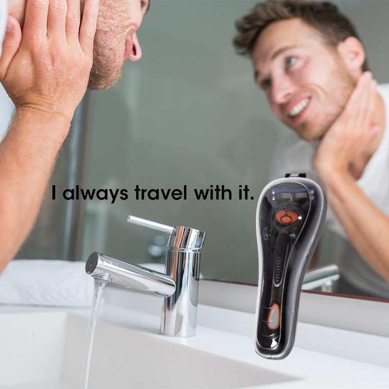 Nincha Manual Razor Case - Portable Plastic Trimmer Protector in Sleek Black Color