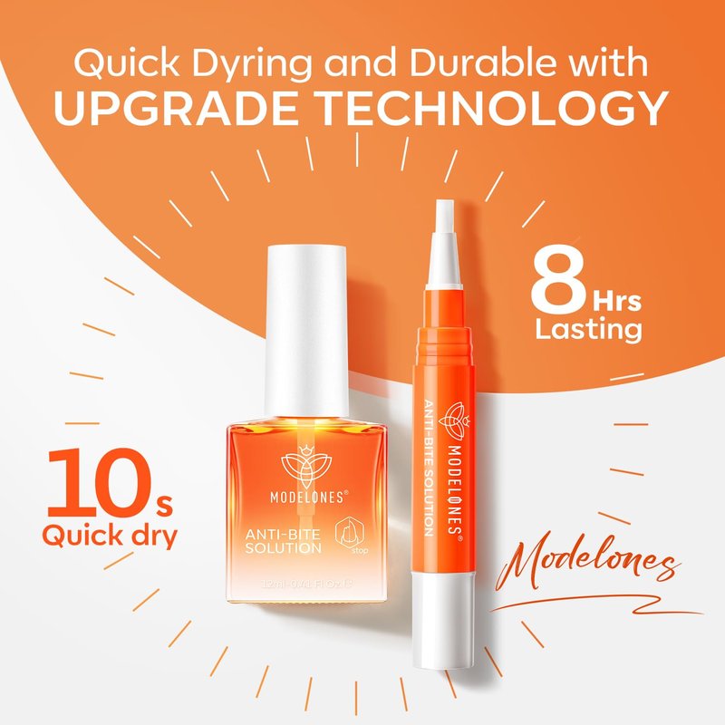 modelones Nail Biting Prevention for Kids 2 Pcs Quick Dry Thumb Sucking Deterrent Bitter Stop Nail Biting Pen No Bite Nail Polish Sets 0.58 Fl Oz