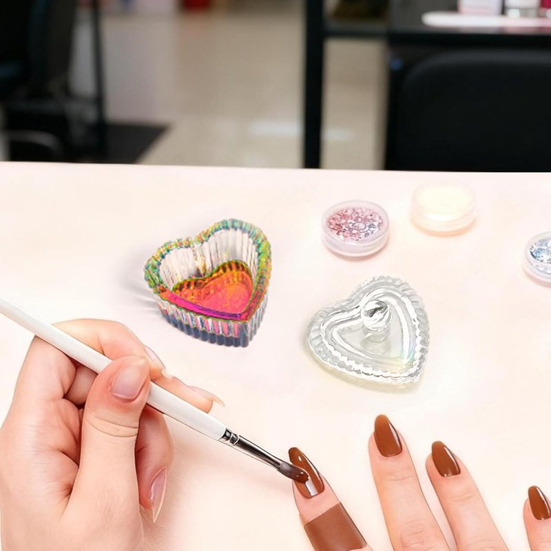 AORAEM Dappen Dish Set - 2PCS Acrylic Liquid Powder Monomer Cups with Lids for Nail Art