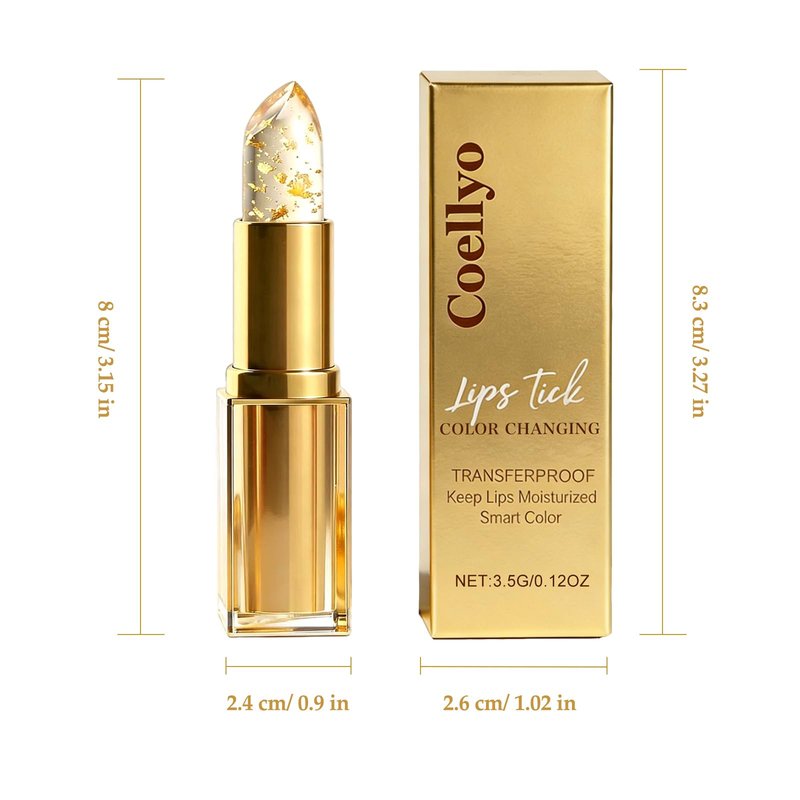 Coellyo True pH Adjusting Lipstick for Mature Women, Clear pH Lip Stick Changes to Natural Pink Tint, Deeply Hydrating Transfer Proof Long Lasting, Personalized Lip Tint for Older Women