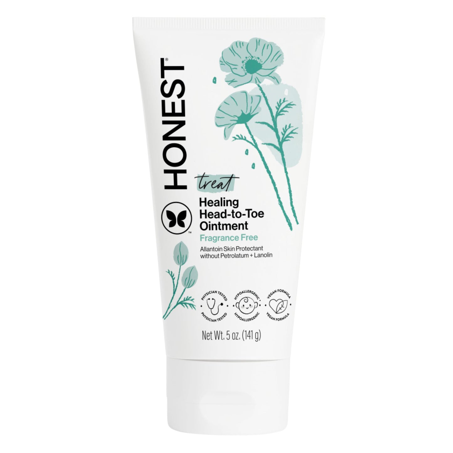 The Honest Company Head to Toe Multi-Purpose Healing Ointment, Safe for Sensitive Skin, Hypoallergenic, Fragrance-Free, Vegan, 5 oz