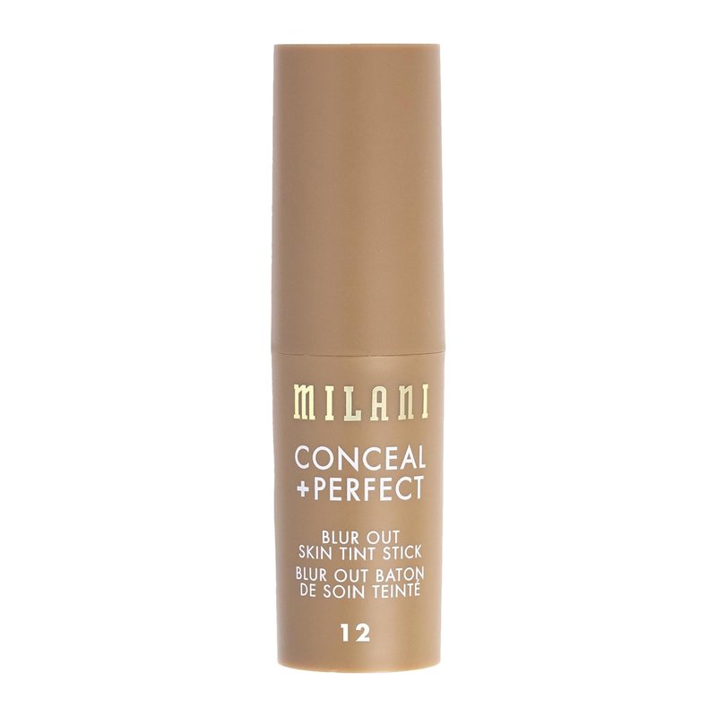 Milani Conceal + Perfect Blur Out Skin Tint Stick - Light to Medium Coverage Tinted Moisturizer with Vitamin C & E - Soft Matte Finish, 12-Medium Olive