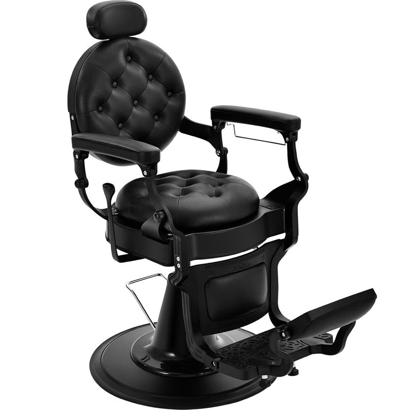 Hicomony Black Barber Chairs for Barbershop, Heavy Duty Hydraulic Reclining Salon Chair for Hair Stylist, All Purpose Beauty Spa Shampoo Tattoo Pedicure Hairdresser Styling