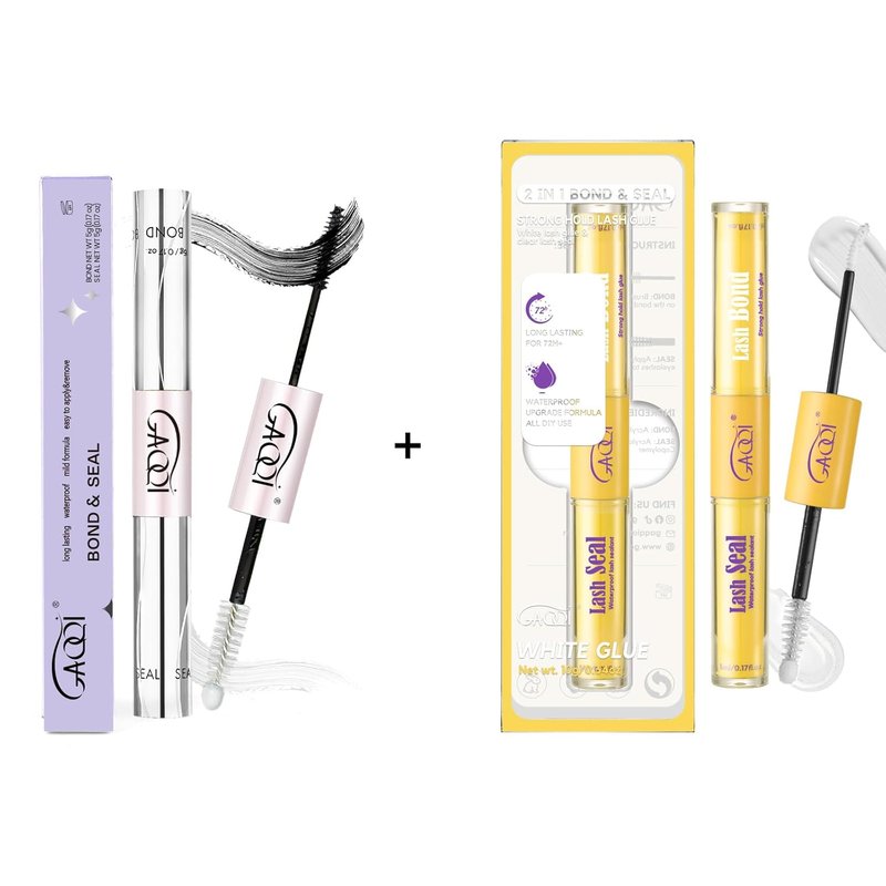 GAQQI Lash Bond and Seal | Black and White Adhesive for Long-Lasting Lash Extensions