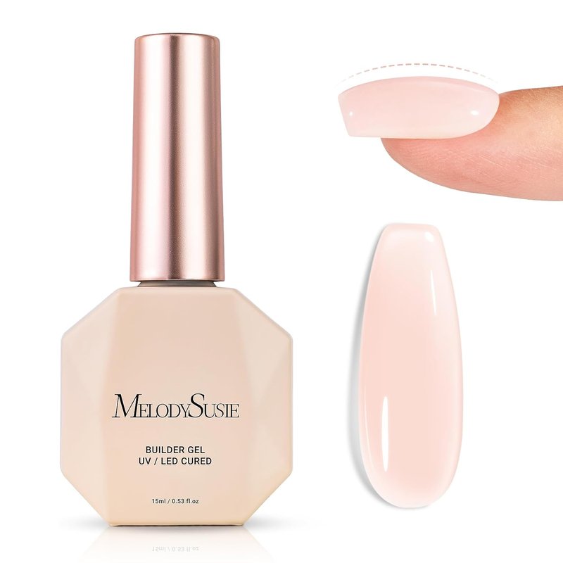 Nail Builder Gel - Thickening Soak Off UV Gel for Nail Extensions | Nude Color, Ideal for Nail Art Design