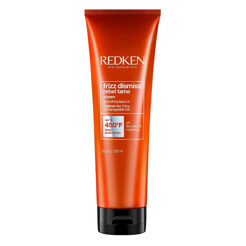 Redken Frizz Dismiss Rebel Tame Leave-In Cream - Heat Protection for Frizzy Hair, 5.1 oz