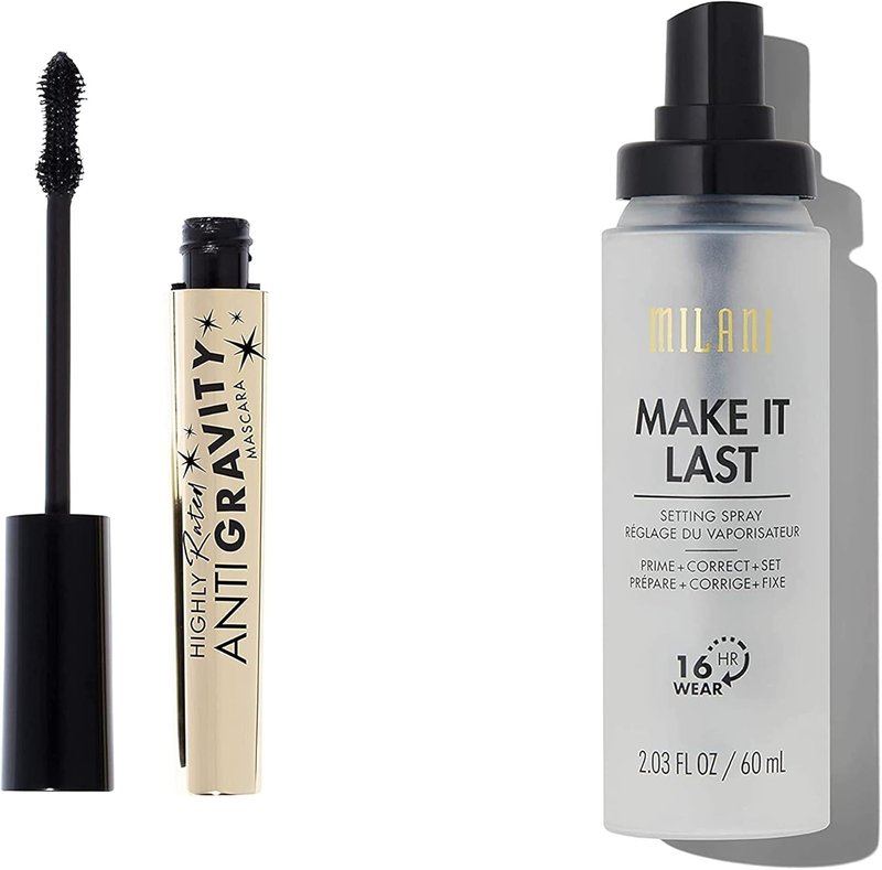 Milani Make It Last 3-in-1 Setting Spray & Anti-Gravity Mascara | Castor Oil Infused, Hourglass Brush
