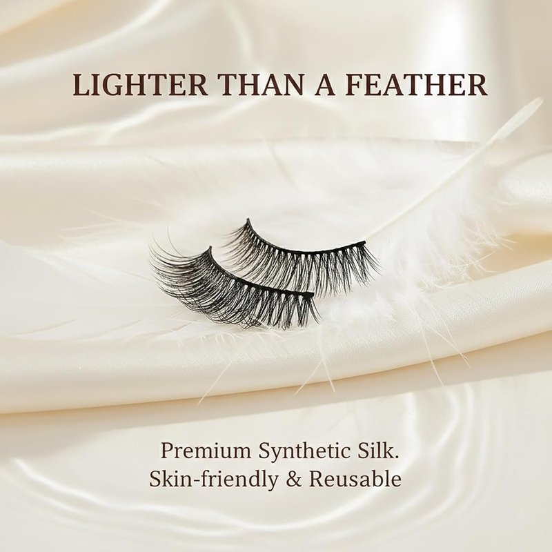 Magnetic Eyelashes - Easy Application with Applicator Tool | Natural Look & Reusable