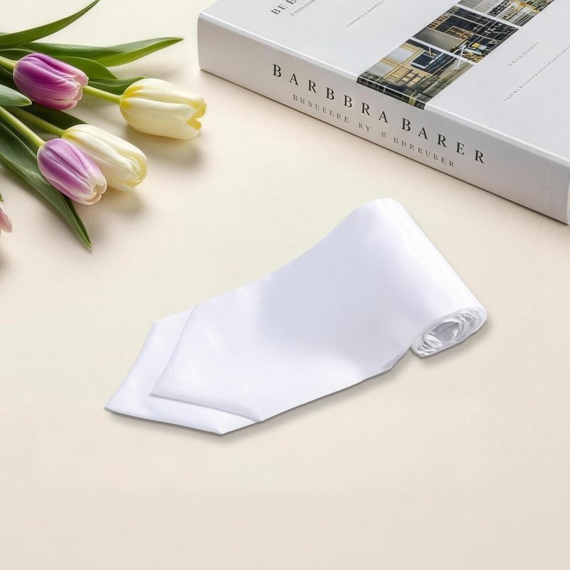 PureGuard Graduation Stole - White Sash for Class of 2026 | 70" Unisex Adults for Academic Ceremonies