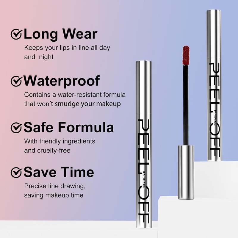Long-Lasting Peel Off Lip Liner Set - Waterproof & Smudge-Proof Matte Makeup | Perfect Gift for Girls (#3)