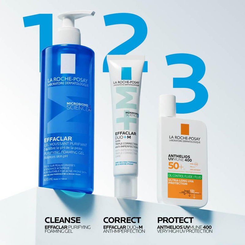 La Roche-Posay Effaclar Foaming Gel Cleanser - Purifying Face Wash for Oily Skin, Alcohol-Free & Oil-Free